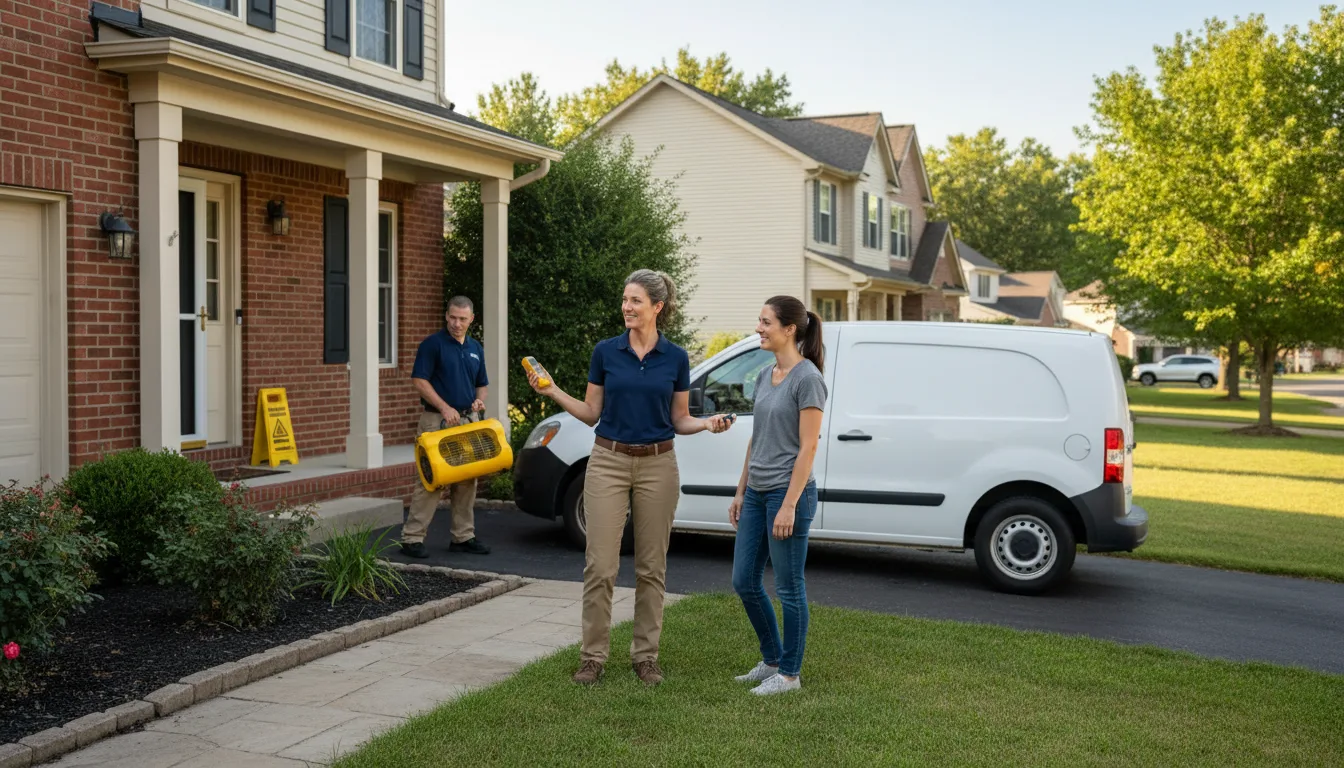 Residential water damage restoration in Franklin, PA